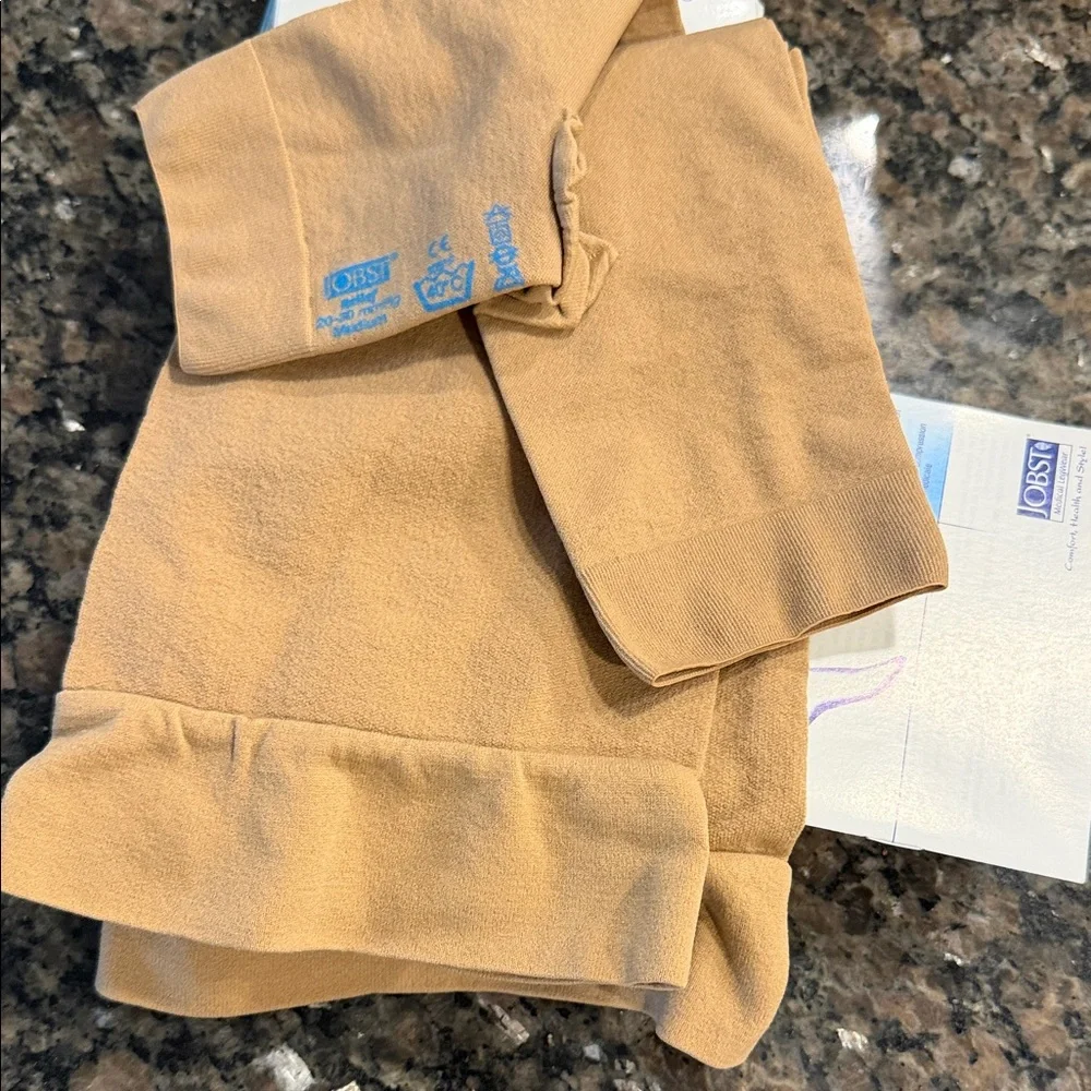 Jobst Relief Medical Compression Stockings 20-30 mmHg Open Toe tan beige Medium